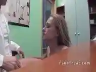 Blonde came for pussy correction to doctor