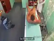 Blonde nurse fucks patient after tests