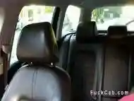 Busty amateur has sex in fake taxi