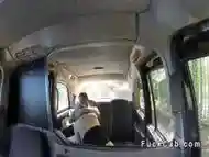 Couple fucking in empty taxi