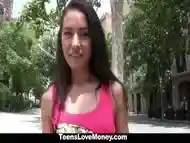 Cute Brunette Fucks In Public For Extra Cash