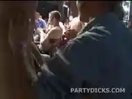 Dancing studs public party sucking by strangers