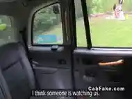 Fake taxi driver fucks neighbour in his cab