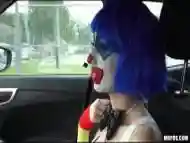 Frown clown banged by nasty stranger guy