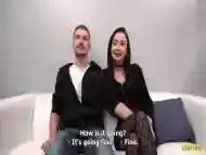 Gorgeous emo girl gets fucked by a dude on couch