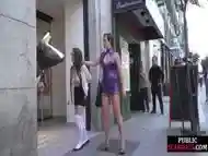 Naked slut public exposed and humiliated outdoor by domina