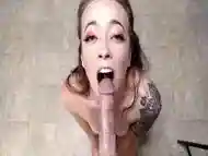 Petite teen piss drinking cum slut