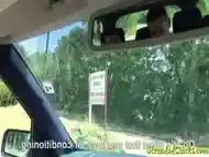 Pussyfucked stranded teen plowed on backseat