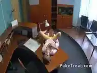 Sexy nurse fucks at reception desk