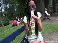 Two dudes invite their girlfriends for sex picnic in forest