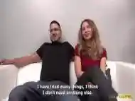 Young couple fucks hard after a casting and an interview