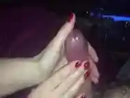 best teasing handjob red nails