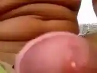 Huge ding-dong cumload jerking off outdoor fastened balls in jeans