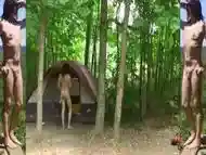 Marcia Fannie masturbates in a tent at a public campground