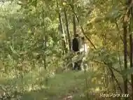 wild anal fuck in the wood