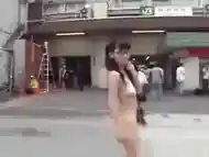 Walking semi-nude in Tokyo Streets