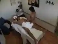 A Chinese Girl Masturbating A Clients Big Cock