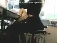 Big butt melts on the chair