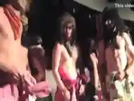 Busty ladies in the breathtaking techno show