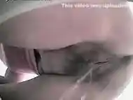 Hairy pissing pussy filmed in a close up