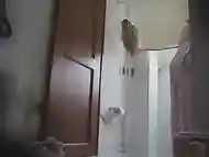 Milf spied in bathroom by