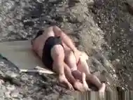 Pussy fingering and beach fuck