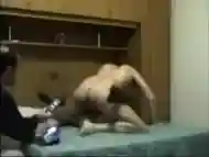 Wife, her lover and husband filmed when trying sex