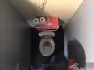 Wild Asian chick filmed in the club toilet when roughly masturbating