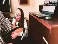 Asshole stepmom sucks guy right during his interview.