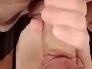 Ball Draining Close-Up Female POV Blowjob With Huge Oral Creampie