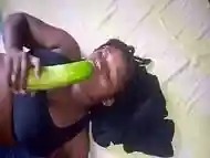 Cucumber Gagging and Mouthfucking