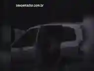 Distance hinders filming, but lucky voyeur catches couple fucking inside the car