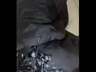 Female Ejaculation as she Gets Cum on The North Face Puffy Jacket