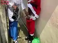 HAPPY CHRISTMAS FUCK WITH SANTA AND SEXY BABE ON HIJAB