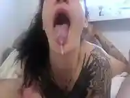 Hot wife deepthroat big cock