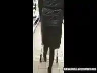 Leather wife shopping