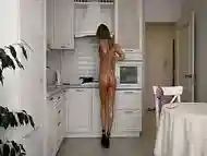 Long Legs and Clenching Ass Cheeks with a lot of Oil