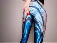 PAWG in spandex leggings wiggles her ass in your face