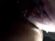 Quietly creampied wife at night