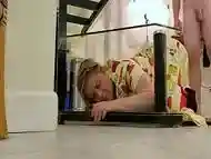 Stepmom gets stuck and fucked in the ass