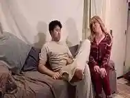 Stepmom helps her stepson to stop masturbating