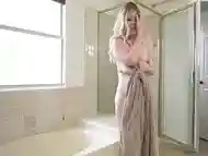 Stepmom seduces stepson in the bathroom