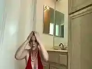 Stepson drills his stepmother while stepdad is in the shower