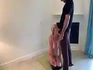 Stepson helps stepmom with yoga and stretches her pussy