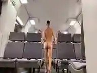 Walking fully naked on moving train