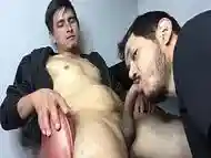 sexy green eyes guy gets a nice blowjob