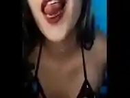 slut plays with her tits