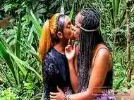 African festival outdoor lesbian makeout after the molly hits