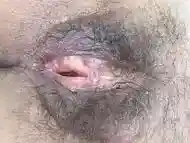 After the beach, the owner of the hotel licks my hairy pussy, look how excited I am