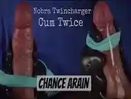 Amateur Solo Male Chance Cums Twice with Nobra Twincharger monster vibrator on Dick